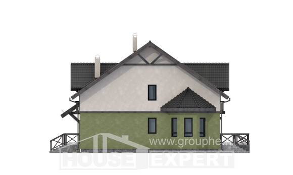 120-003-П Проект двухэтажного дома с мансардным этажом, бюджетный дом из газобетона Нерехта, House Expert
