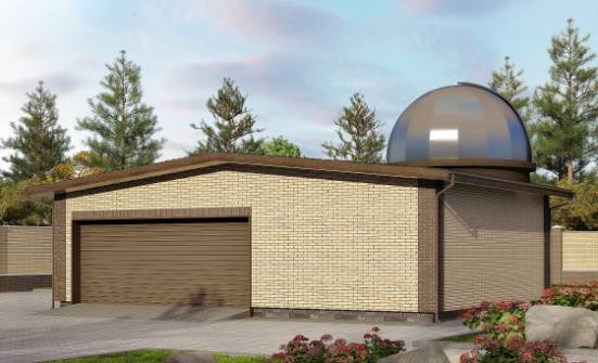075-001-Л Проект гаража из кирпича Буй | Проекты домов от House Expert