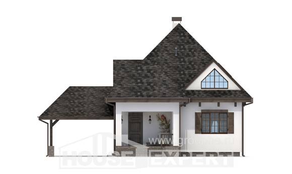 110-002-Л Проект двухэтажного дома с мансардным этажом, гараж, красивый загородный дом из поризованных блоков Кострома, House Expert