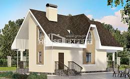 125-001-Л Проект двухэтажного дома с мансардой, небольшой дом из бризолита Шарья, House Expert
