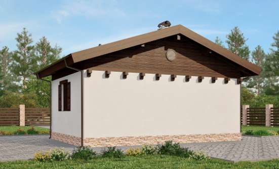 040-003-П Проект бани из поризованных блоков Галич | Проекты одноэтажных домов от House Expert