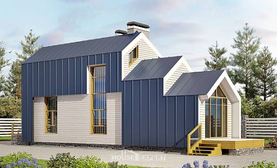 060-006-П Проект двухэтажного дома с мансардой, бюджетный домик из бризолита Галич | Проекты домов от House Expert