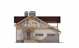 165-002-П Проект двухэтажного дома мансардный этаж, гараж, простой коттедж из газосиликатных блоков Буй, House Expert