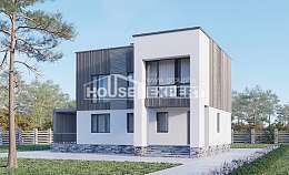 150-017-П Проект двухэтажного дома, бюджетный домик из блока Галич, House Expert