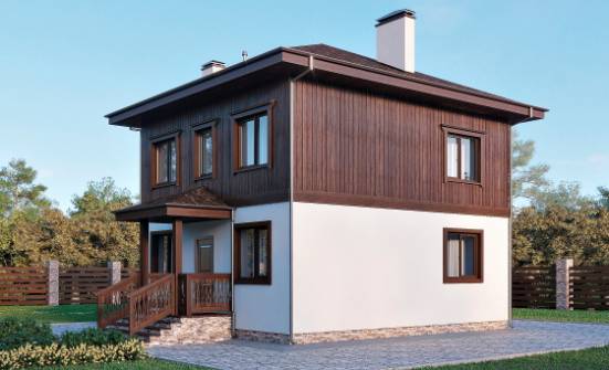 100-006-Л Проект двухэтажного дома, доступный домик из твинблока Нерехта | Проекты домов от House Expert